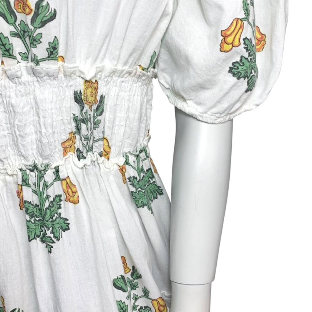 CJ LAING Daisy Midi Garden Girl Dress in Primrose Cotton Print - Picture 9 of 13